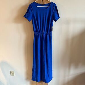 NWT Boston Proper Short Sleeve Maxi Dress - Cobalt Blue Sz Small